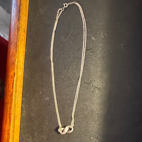Tiffany & Co. Silver Double Chain Infinity Necklace